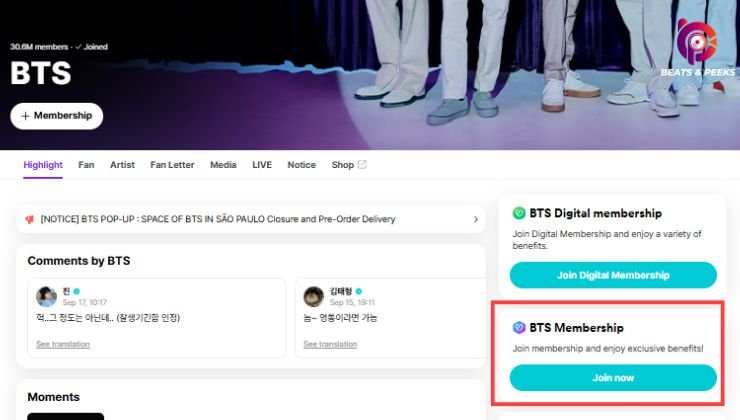 Get Weverse ARMY Membership